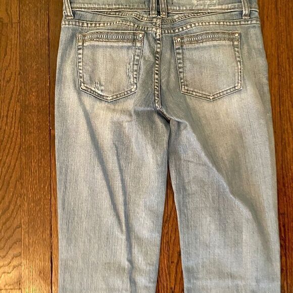 WHBM Noir Sz 4 Slim Leg Embellished Jeans EUC - Picture 9 of 13